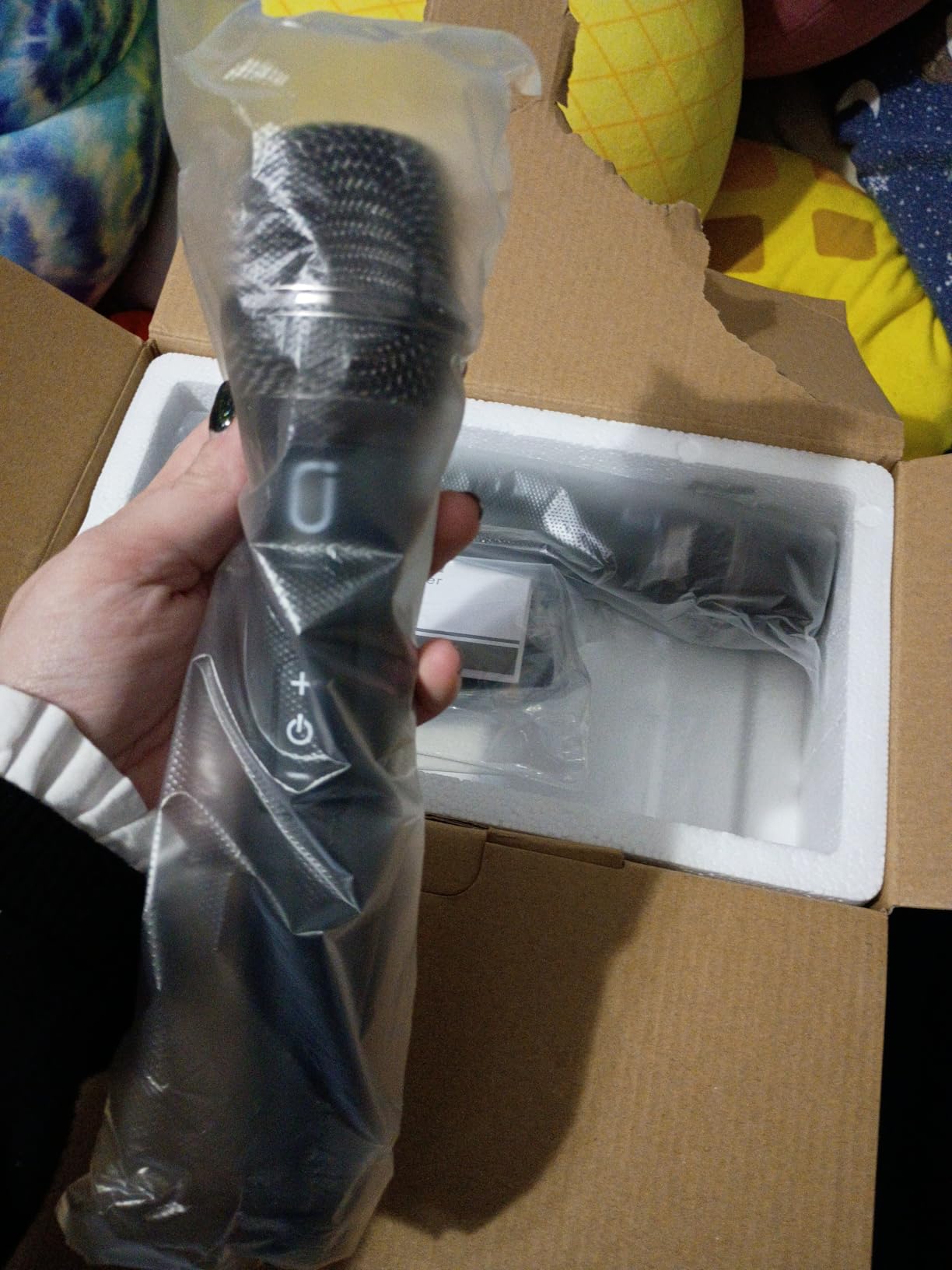 Karaoke Machine, Portable Bluetooth 5.3 Speaker with 2 Wireless Microphones for Adults, PA System with Pitch Correction & Echo Adjustment, Supports TWS/TF Card/USB/AUX/Live customer photo 1