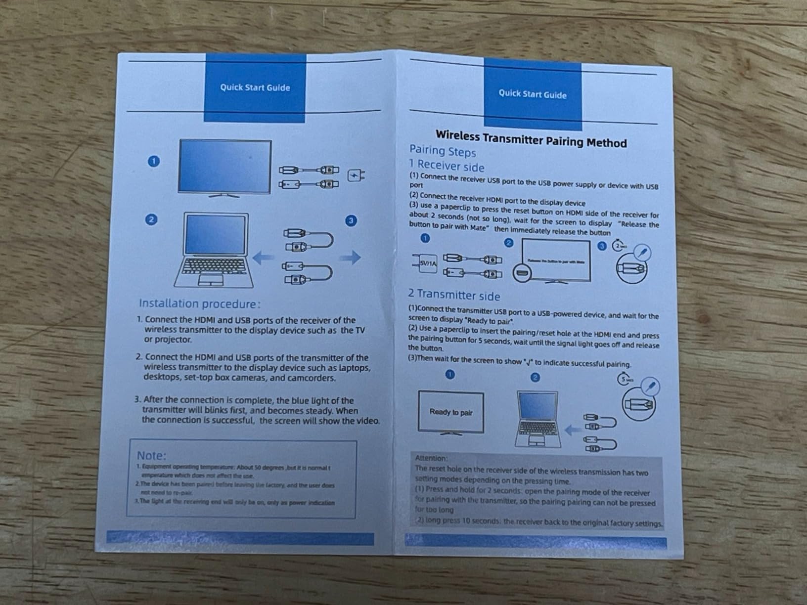2026 Upgraded Wireless HDMI Transmitter and Receiver, 165FT/50M 4K Decode 1080P Output, Plug & Play Portable 2.4G/5G Wireless HDMI Extender Kit for Desktop,PC,TV Box, PS5/4 to TV/Monitor/Projector customer photo 2