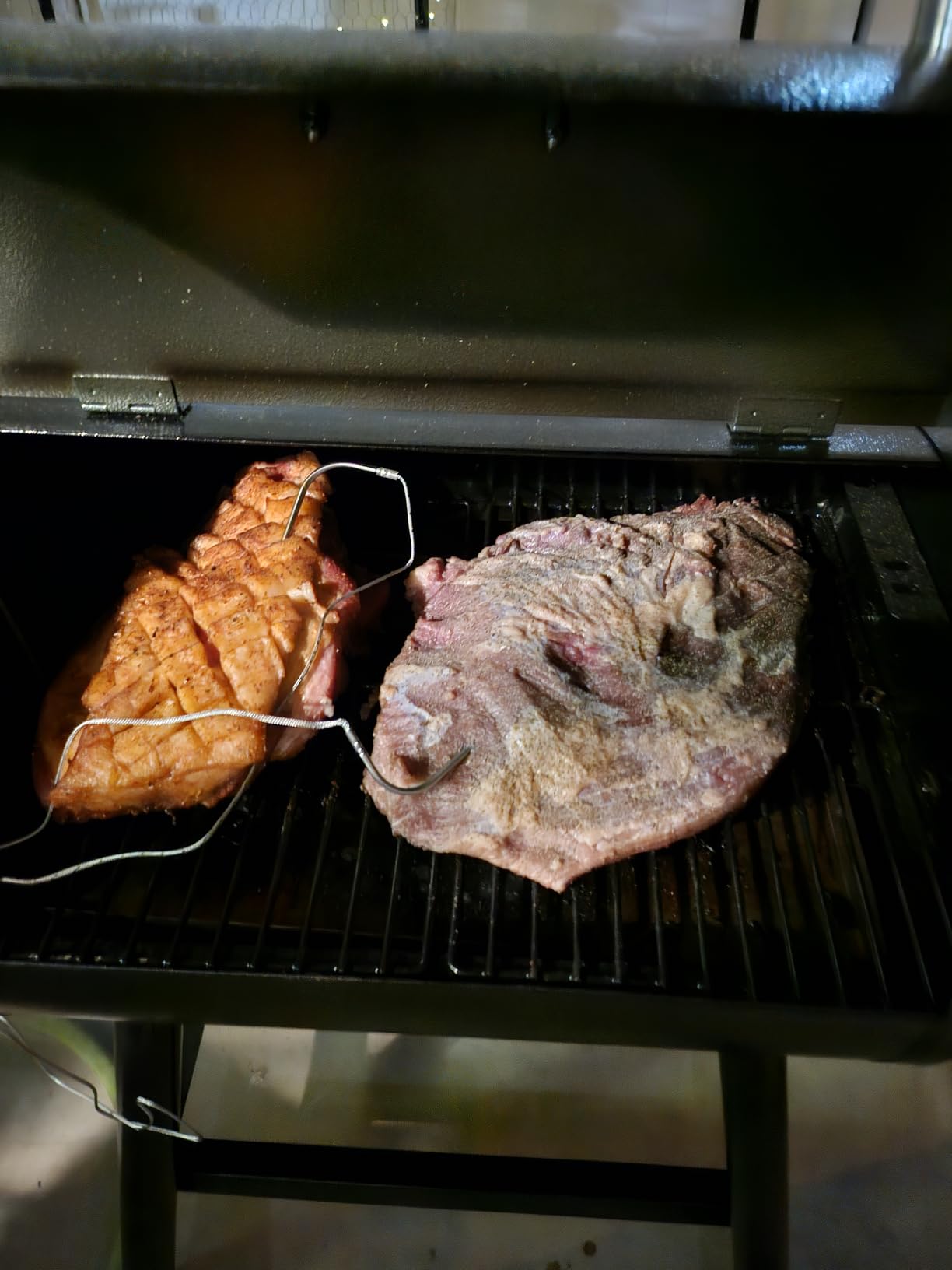 Electric Wood Pellet Smoker Grill 8 In 1 BBQ Grills for Outdoor Grill with Auto Feed & PID Temperature Control (180-450°F) and Rain Cover 456 Sq.In Cook Area customer photo 2