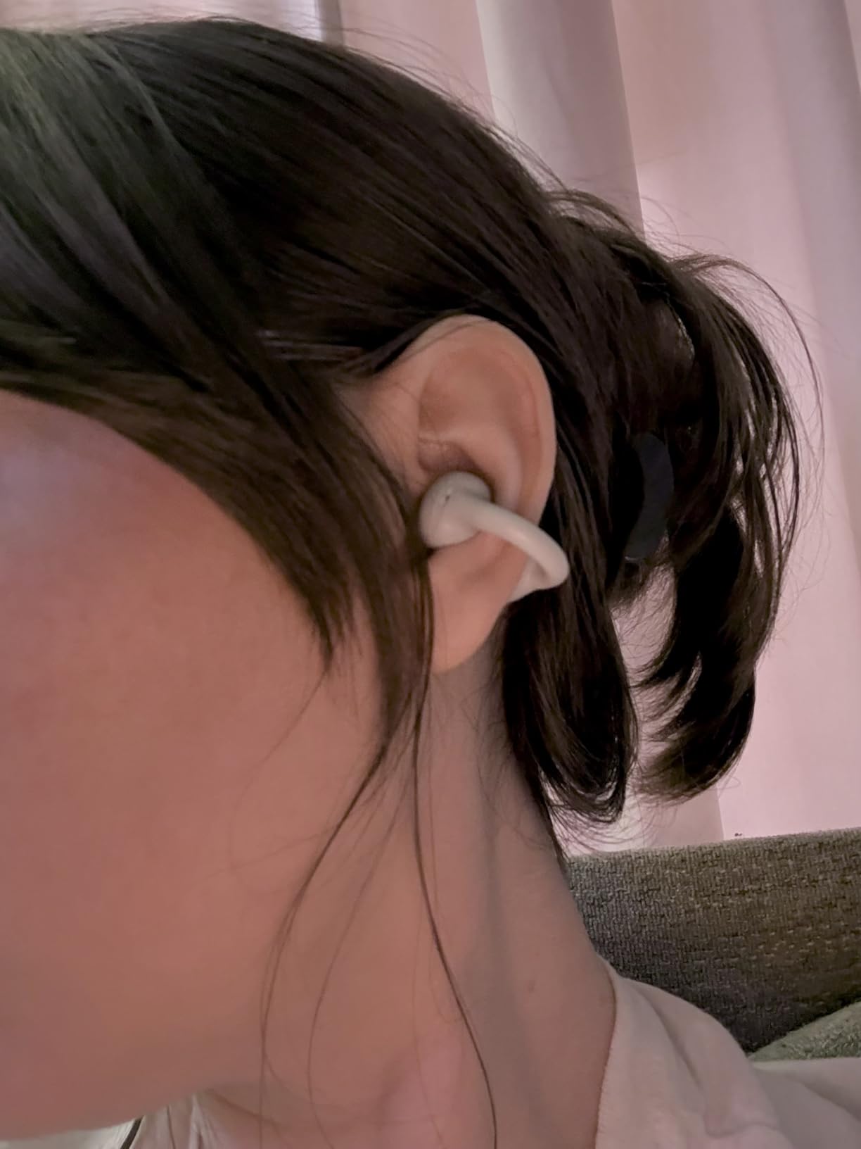 JLab Flex Open Earbuds, Wireless Bluetooth Open-Ear Headphones with Clip-on Cuff Design, Multipoint Connectivity, App Customization, 21+ Hours Battery, IPX4 customer photo 2