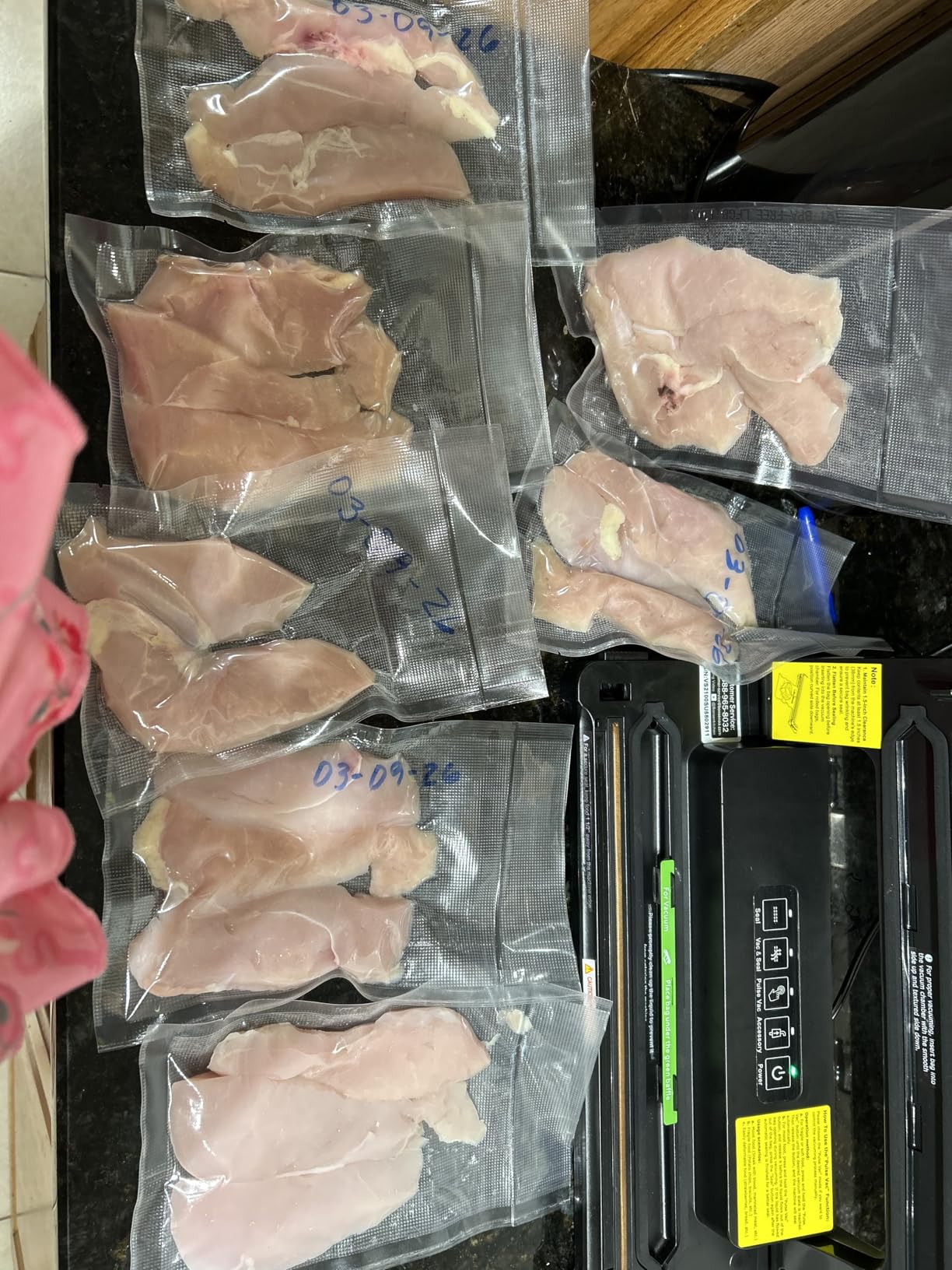 Bonsenkitchen Vacuum Sealer Machine | Compact Food Sealer for Kitchen Storage & Meal Prep | Multiple Modes | External Vacuum System | 5 Bags, Silver customer photo 1