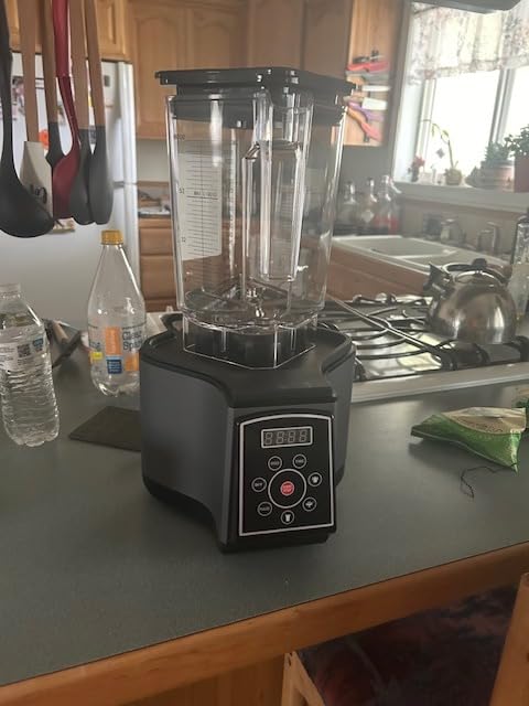 CRANDDI Smart Commercial Blender Digital Touch Screen with Removable Cover, 80oz Capacity, 3 Pre-Set Program with Smoothie, Juice, Cleaning and More, 1500W, 120V, K85TS (Grey) customer photo 1