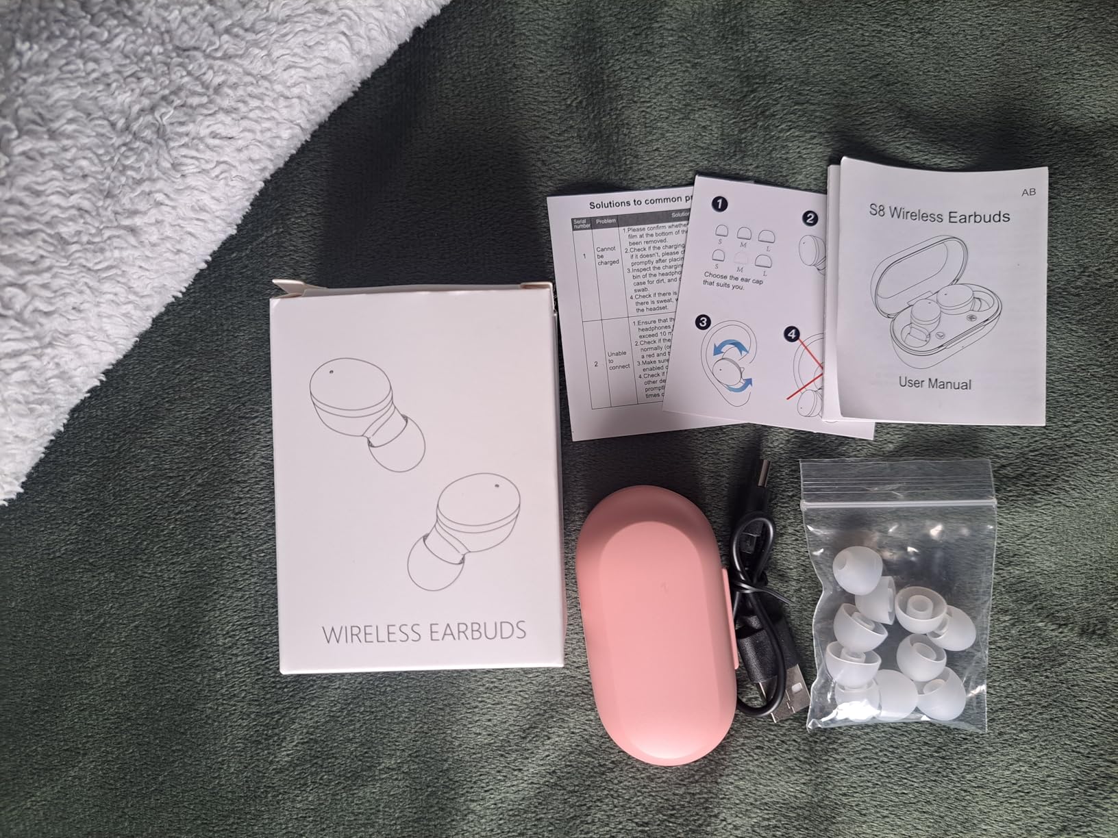 MOZOTER S8 Mini Wireless Earbuds Bluetooth 5.3 in Ear Light-Weight Headphones,60Hrs Playtime Ear Buds with Charging Case,Bluetooth Headsets,Premium Sound with Deep Bass for Sport-Pink customer photo 2