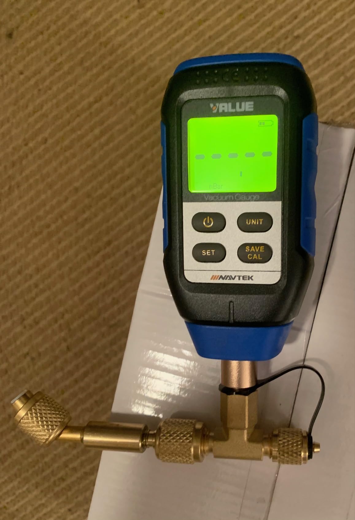 Digital Vacuum Gauge, HVAC Vacuum Micron Gauge Tester, 1/4