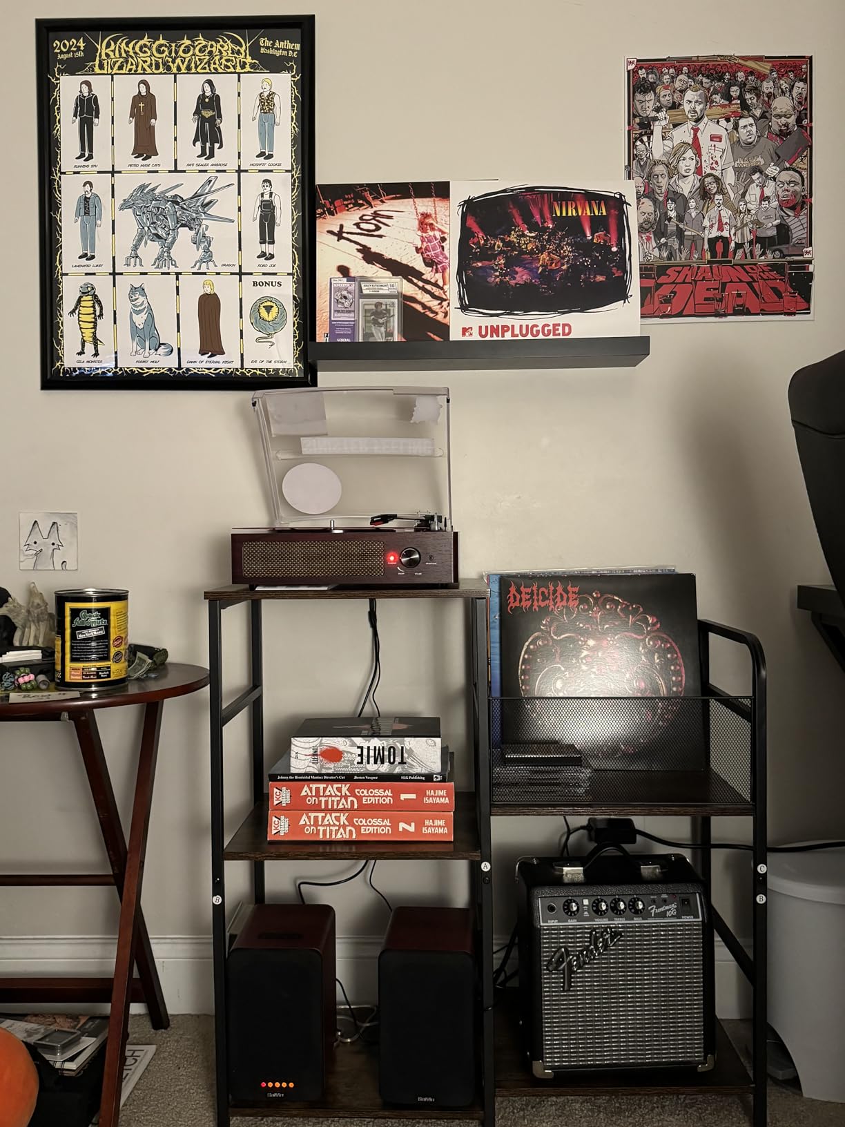 Record Player Stand, Turntable Stand with Vinyl Storage Holds up to 300+ Albums, Storage Cabinet for Vinyl Records customer photo 2