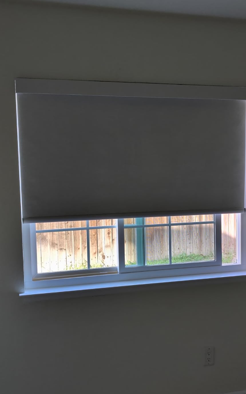 Aprilsmart Motorized Blinds with Remote, 100% Blackout Smart Blinds Compatible with Apple HomeKit Alexa Google Home - Voice and app Control customer photo 1