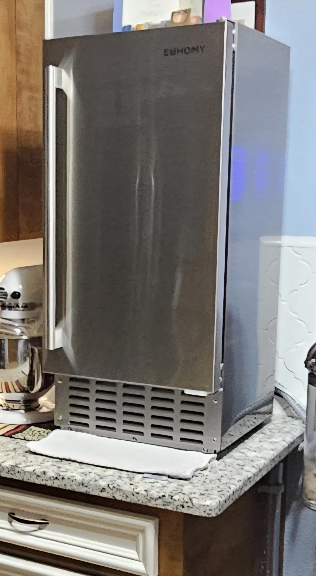 EUHOMY Under Counter Nugget Ice Maker Machine, 70Lbs/Day, Built-in Freestanding Ice Maker with Double Ice Baskets, Self-Cleaning & 24H Timer Ice Machine customer photo 2