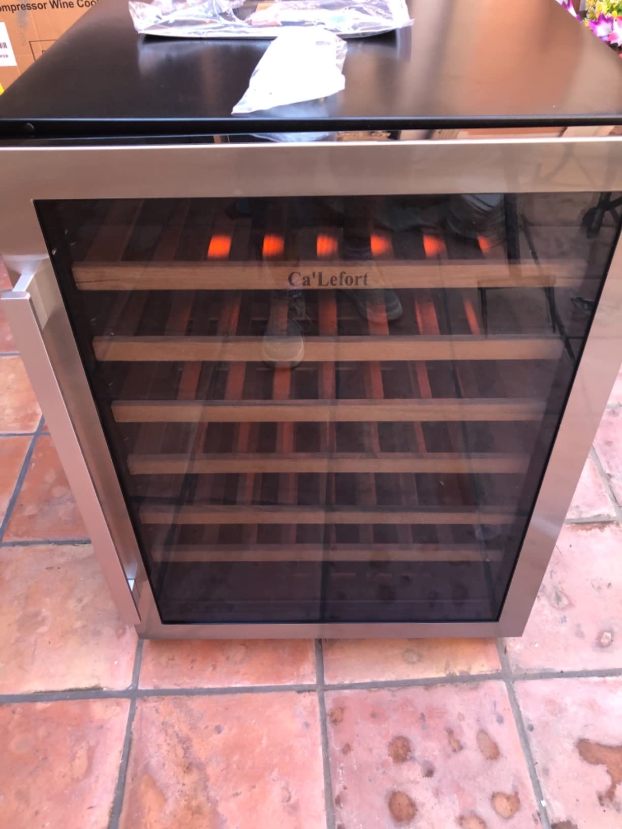 Ca'Lefort Wine Fridge & Cooler - 24 Inch 52 Bottle Wine Cooler Refrigerator, 40-65°F Dual Zone Wine Refrigerator Glass Door, 3 LED Built-in or Freestanding Fridge for Home/Bar/Kitchen (5.65 cu.ft) customer photo 2