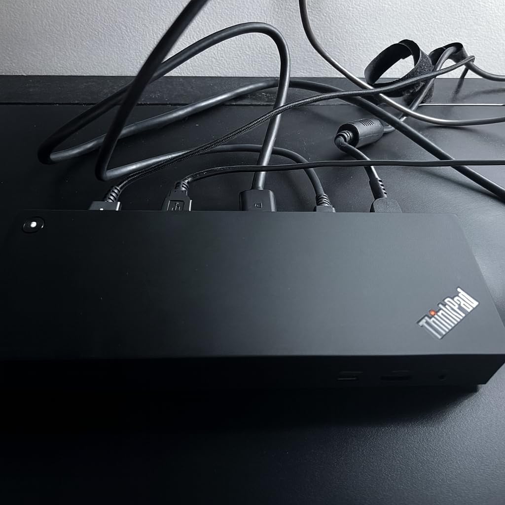 40B00300US Lenovo Docking Station USB C Bundle - 1 Year Warranty, Supports 4K Display, Thunderbolt 4 Dock with 300W Adapter, Anyhdd HDMI, DisplayPort, Thunderbolt Cables & Cloth customer photo 2