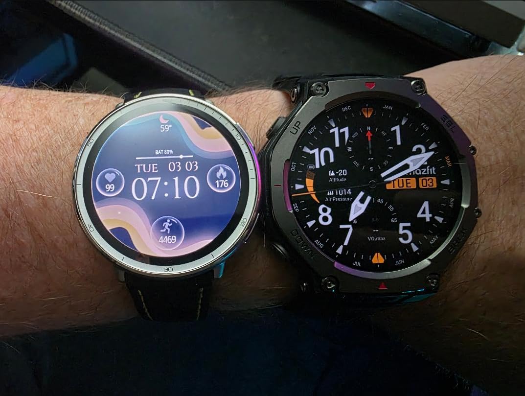 Amazfit T-Rex 3 Rugged/Military Smart Watch 48mm, GPS (with Privacy), Offline Maps, Long Battery Life,328 Feet Water-Resistant, 170 Fitness/Sport Modes, AI, Voice Control, for Android or iPhone, Black customer photo 1