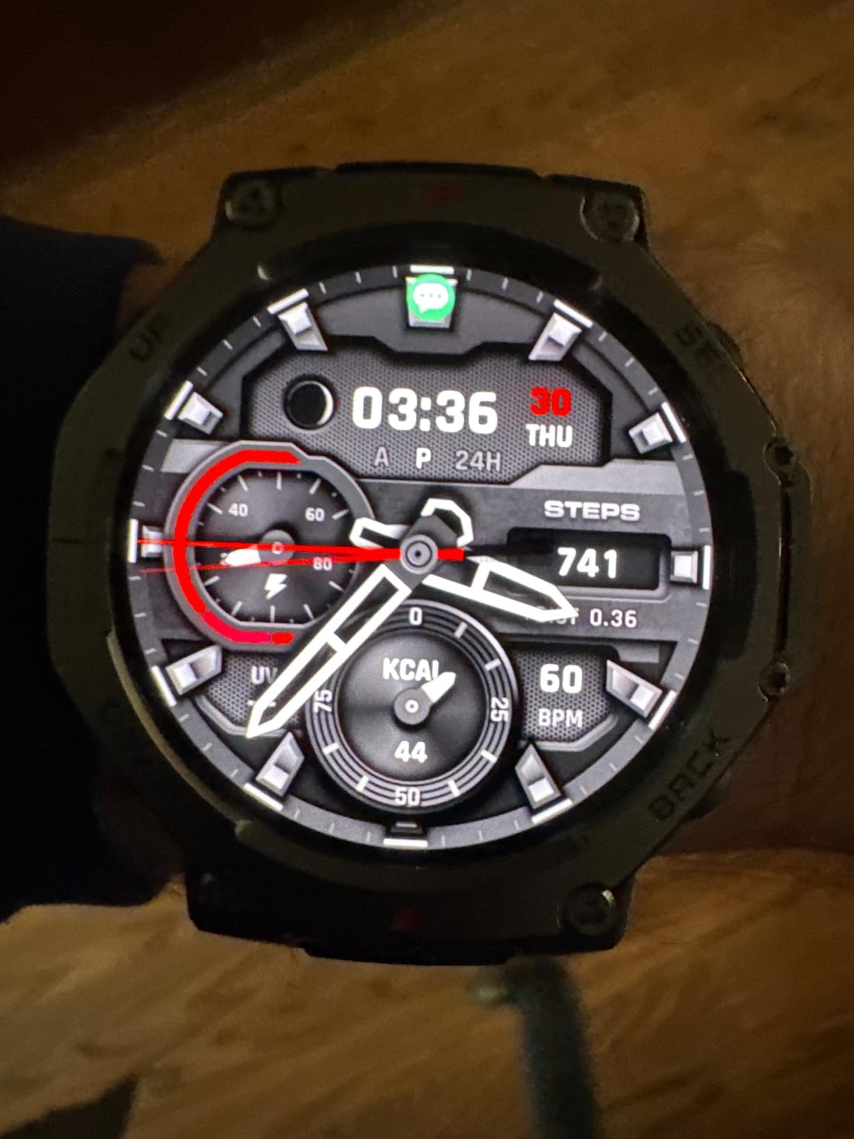 Amazfit T-Rex 3 Rugged/Military Smart Watch 48mm, GPS (with Privacy), Offline Maps, Long Battery Life,328 Feet Water-Resistant, 170 Fitness/Sport Modes, AI, Voice Control, for Android or iPhone, Black customer photo 2