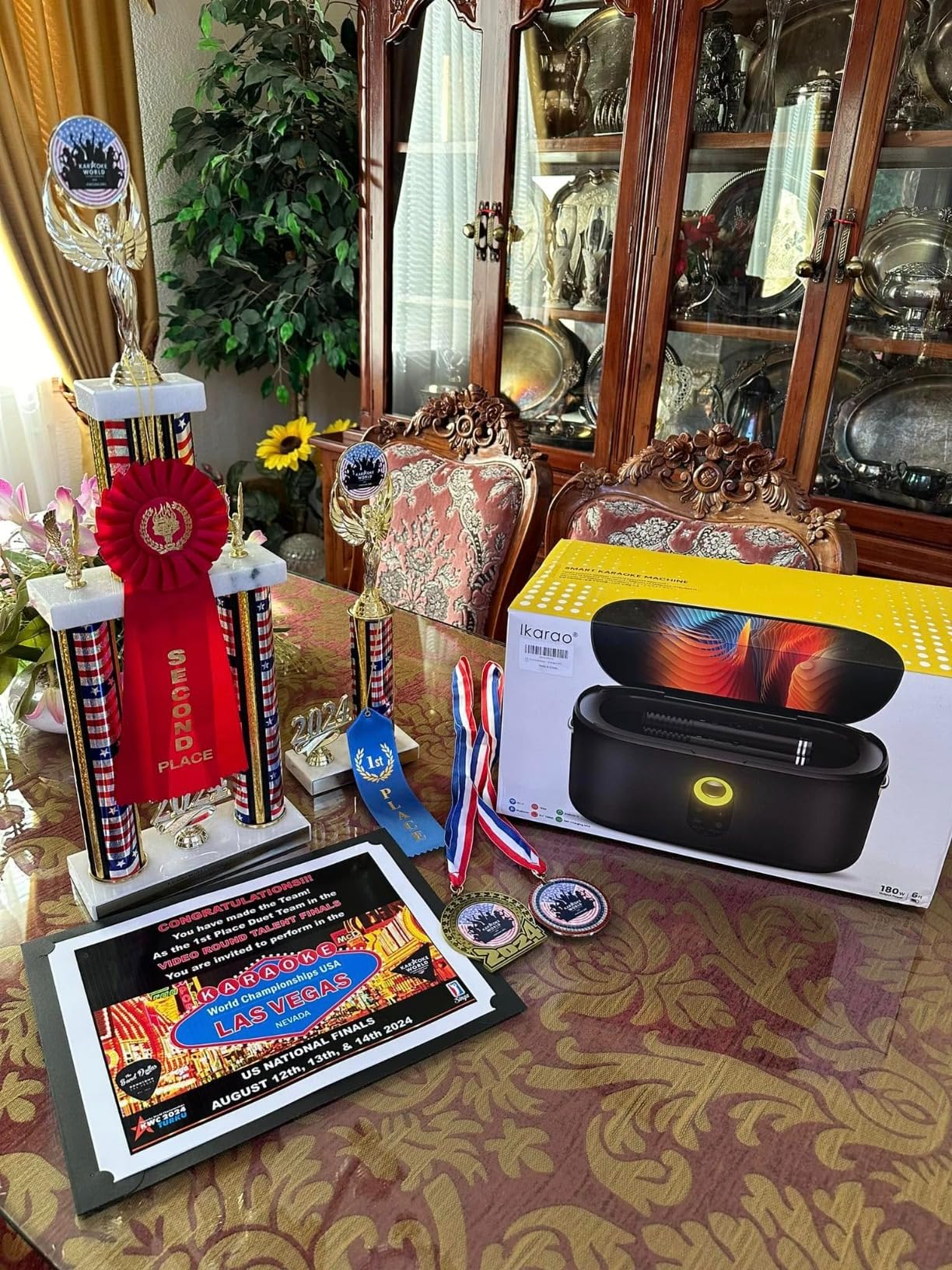 Ikarao Karaoke Machine for Adults, with Lyrics Display, 10.1