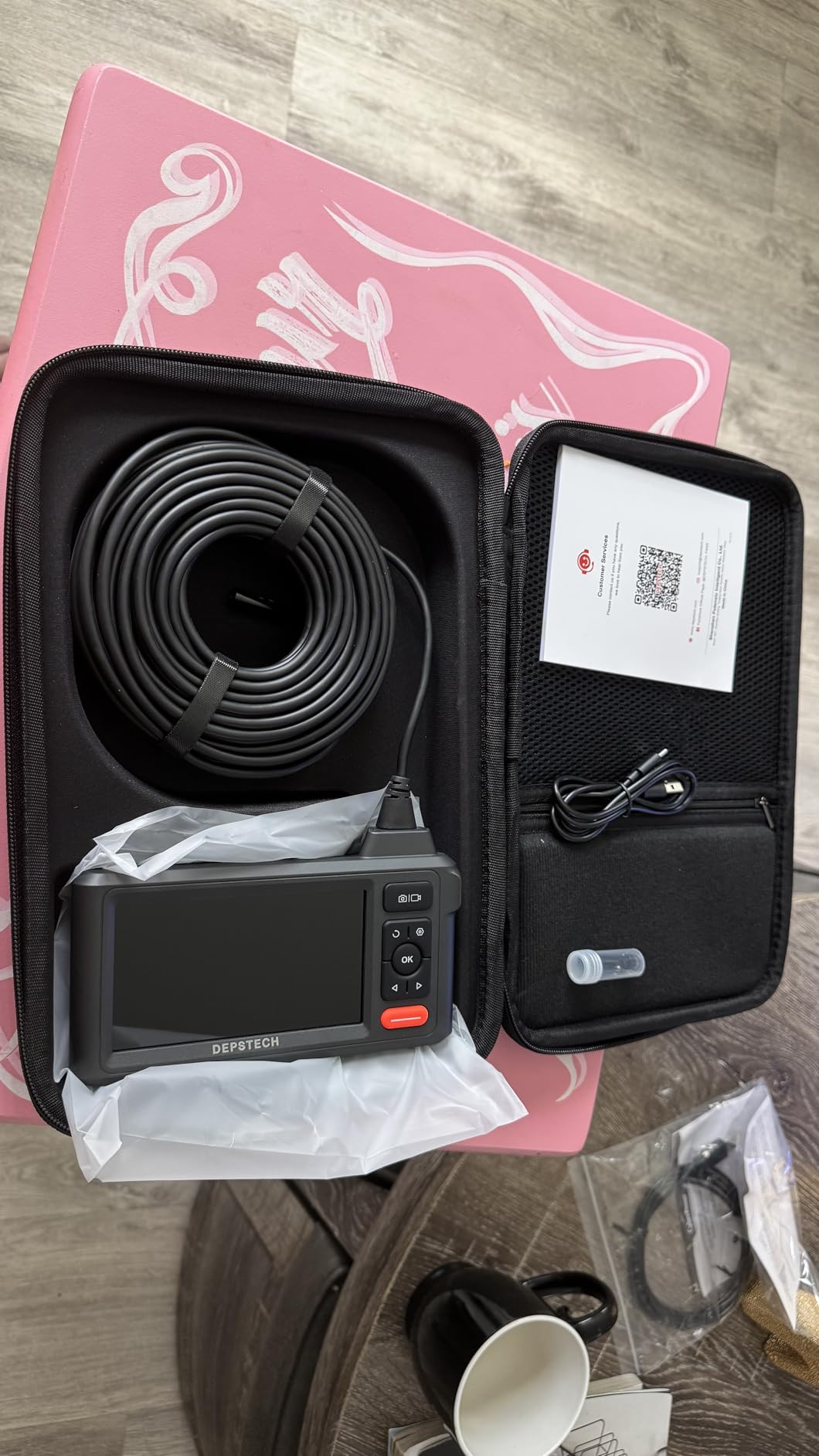 DEPSTECH 50ft Sewer Camera, 1080P HD Triple Lens Borescope, 5