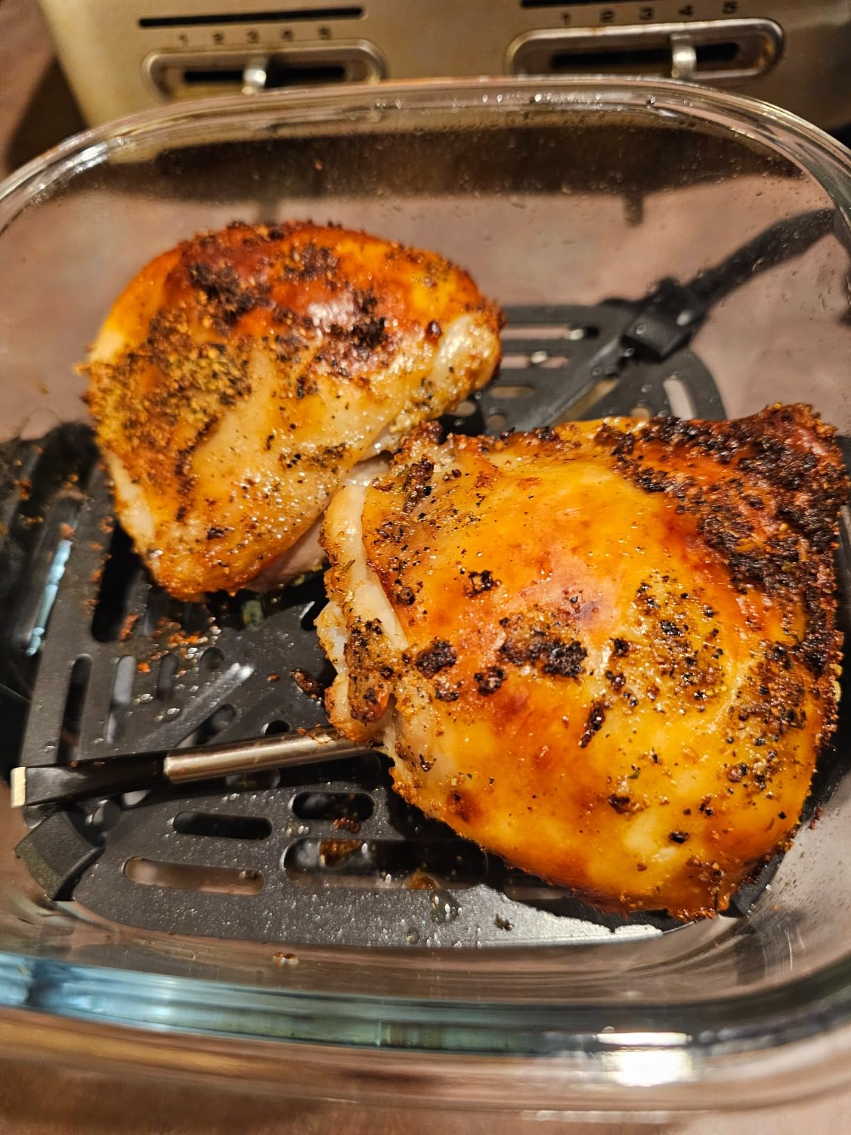 Ninja Crispi 4-in-1 Glass Air Fryer | 450°F | Non-Toxic | 4QT & 6-Cup Glass Containers w/Lids | Microwave, Freezer, Dishwasher Safe | Max Crisp, Air Fry, Bake, Recrisp | Cyberspace Gray, FN101GY customer photo 1