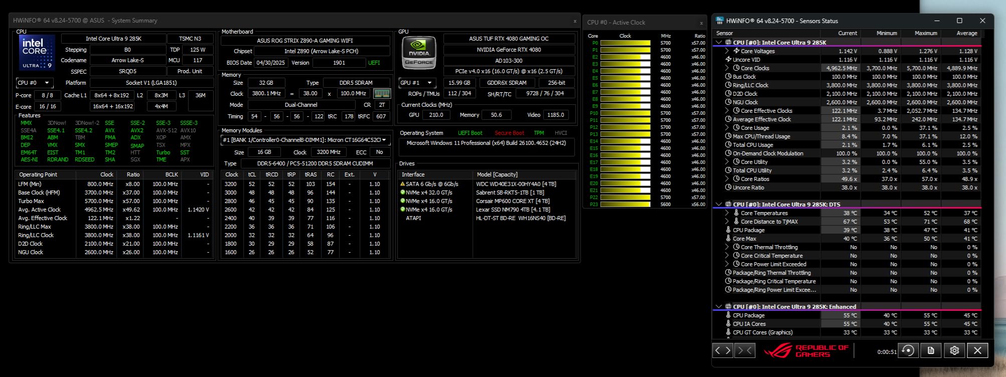 Intel Core Ultra 9 Desktop Processor 285K - 24 cores (8 P-cores + 16 E-cores) up to 5.7 GHz customer photo 1