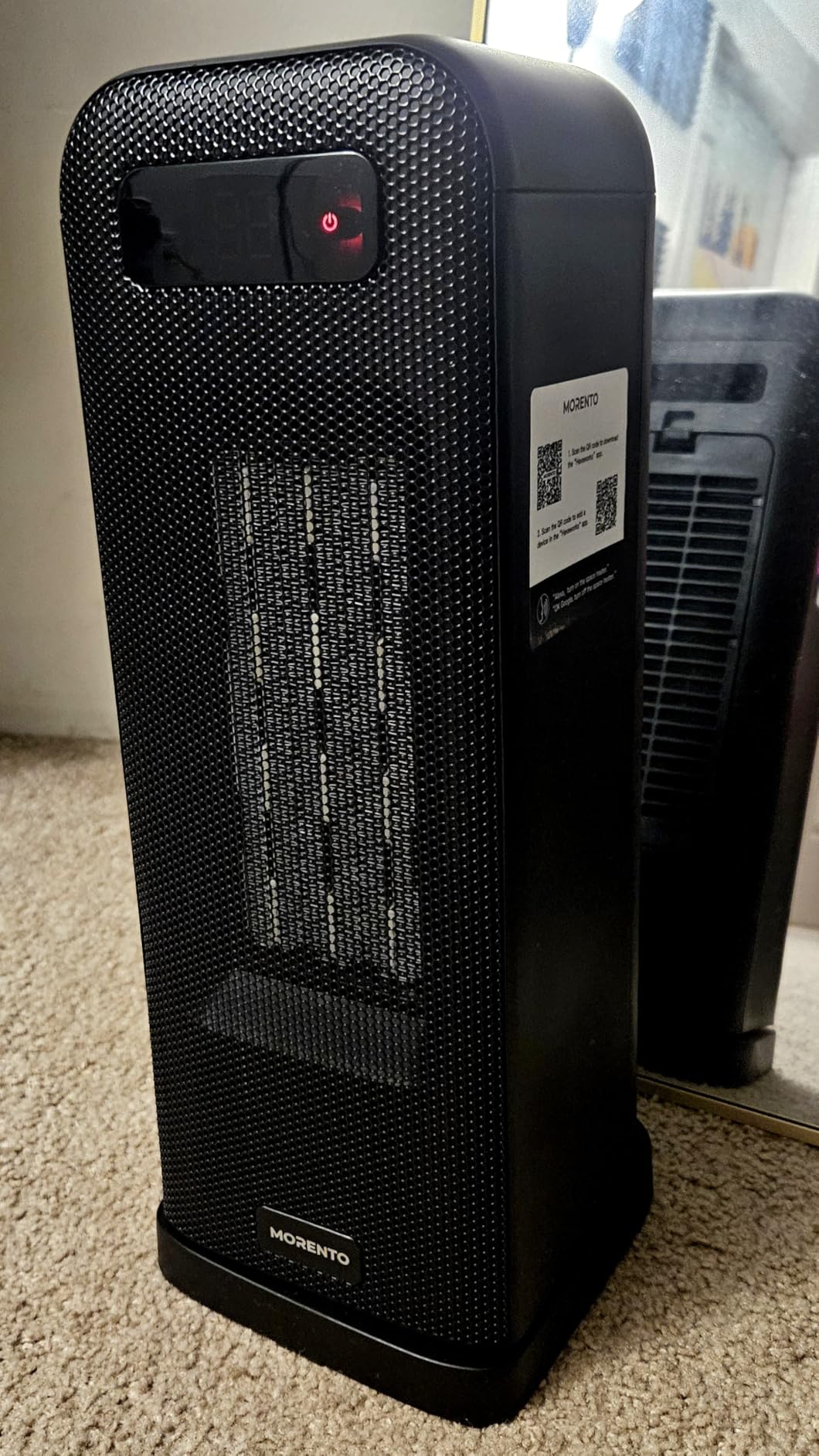 MORENTO Space Heaters for Indoor Use, Smart Space Heater, Wi-Fi & Voice Control, Portable Heater with Thermostat, 1500W Electric Heater, 12H Timer, Quiet Space Heater for Office Bedroom Home (Black) customer photo 2