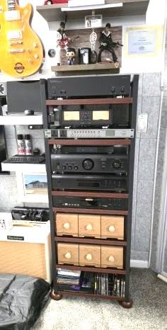 7-Tier Heavy Duty Audio Component Rack, 140cm Tall - HiFi Amplifier Rack/Audio-Video Shelving - CD Record Player Stereo Receiver AV Equipment Cabinet Display Stand (B) customer photo 2