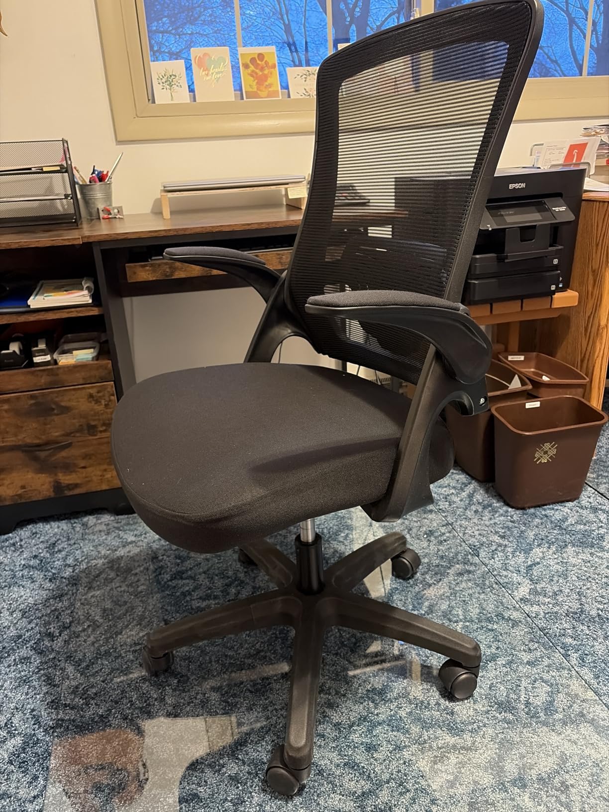 NEO Chair Office Desk Chair Computer High Back Mesh Gaming Seat with Ergonomic Adjustable Comfy Flip-up Armrests Lumbar Support customer photo 1