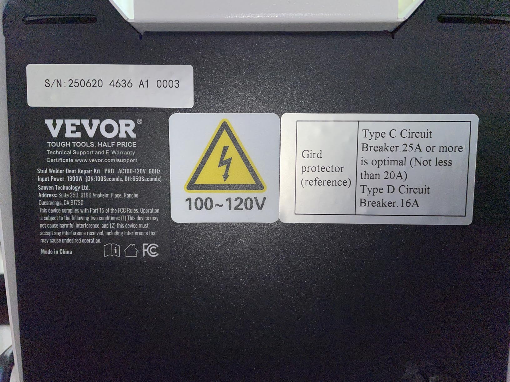 VEVOR Stud Welder Dent Repair Kit, 110V Auto Body Spot Welding Dent Puller Machine with 7 Welding Modes & Adjustable Power, 1.8KW Spot Welder Dent Removal Tool for Car, Truck Dent Repair customer photo 1