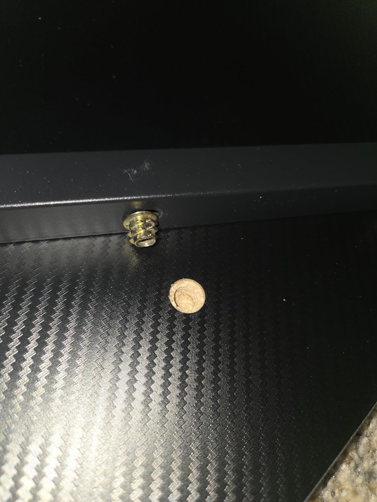 COMHOMA L Shaped Gaming Desk, Carbon Fiber Style Computer Desk Compatible with Monitor Arm Storage Shelves Corner Desk Gaming Table customer photo 1