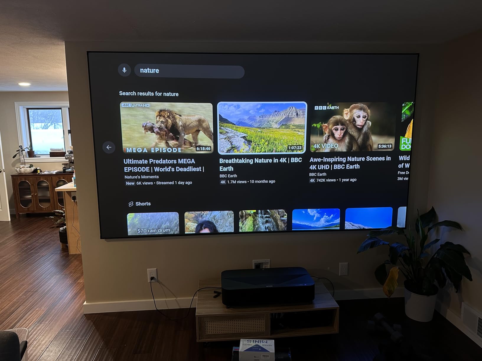 NothingProjector ALR Screen for Ultra Short Throw Projector, 95% Ambient Ceiling Light Rejecting, 120 inch, 4K/8K UHD, Active 3D, Fixed Frame 16:9, Wall Mount Anti Daylight UST, Black Series NothPJ customer photo 2