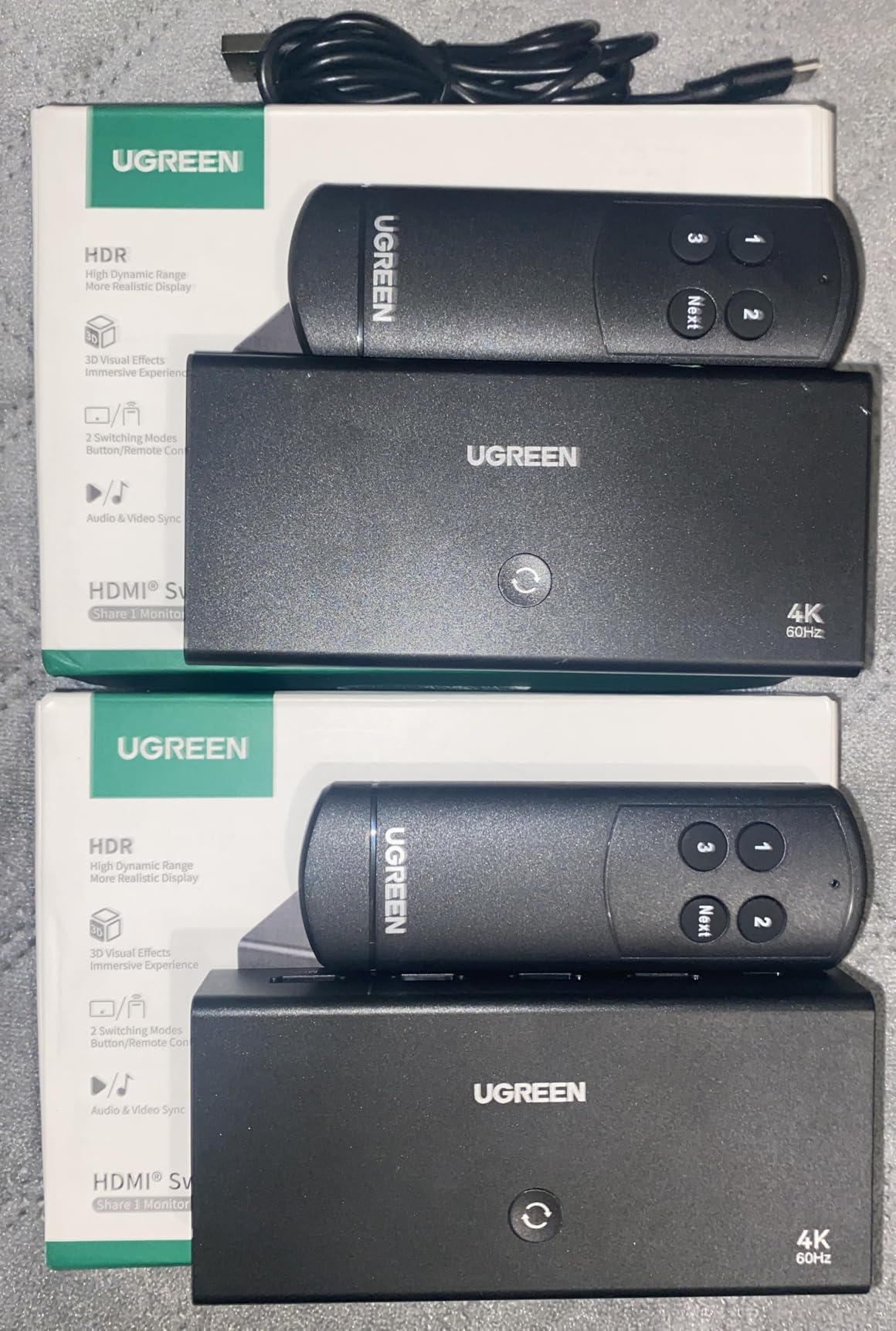 UGREEN HDMI Switch 3 in 1 Out 4K@60Hz, HDMI Splitter with Remote Supports HDR10+ CEC HDCP2.2 Compatible with Nintendo Switch PS5/4/3 Xbox Roku TV Fire Stick Blu-Ray Player customer photo 2