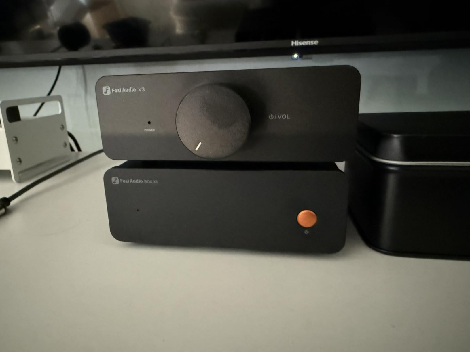 Fosi Audio Box X5 Phono Preamp for Turntable, Mini Preamplifier Home Audio for MM & MC Cartridge Turntable/Phonograph Record Player/Active Speakers, 4-Level Adjustable Gain 38/48/56/66 dB with RCA customer photo 2