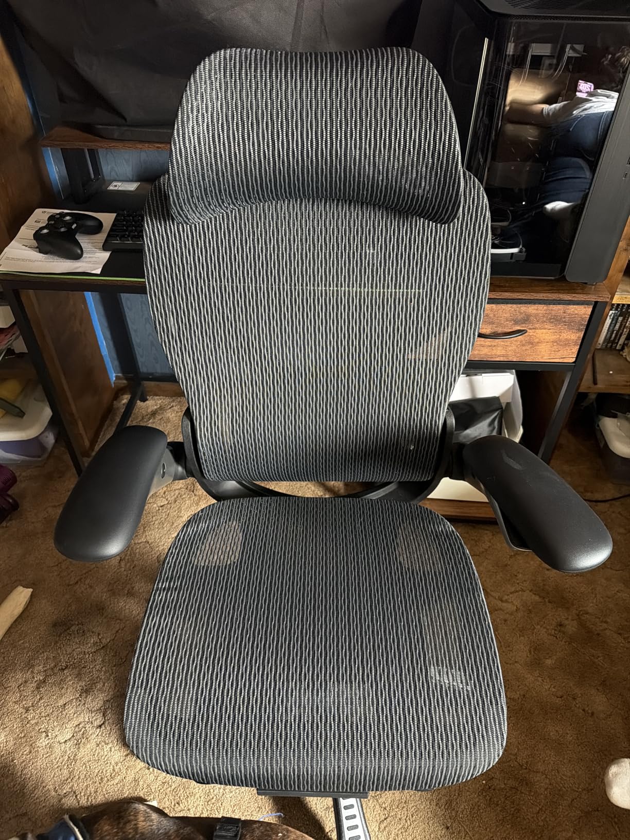 ELABEST X100 Ergonomic Mesh Office Chair with Footrest, Big and Tall Hone Desk Chair with 5D Flip-Up Arms, Adjustable 3D Lumbar Support,Gaming & Executive Computer Chairs customer photo 2