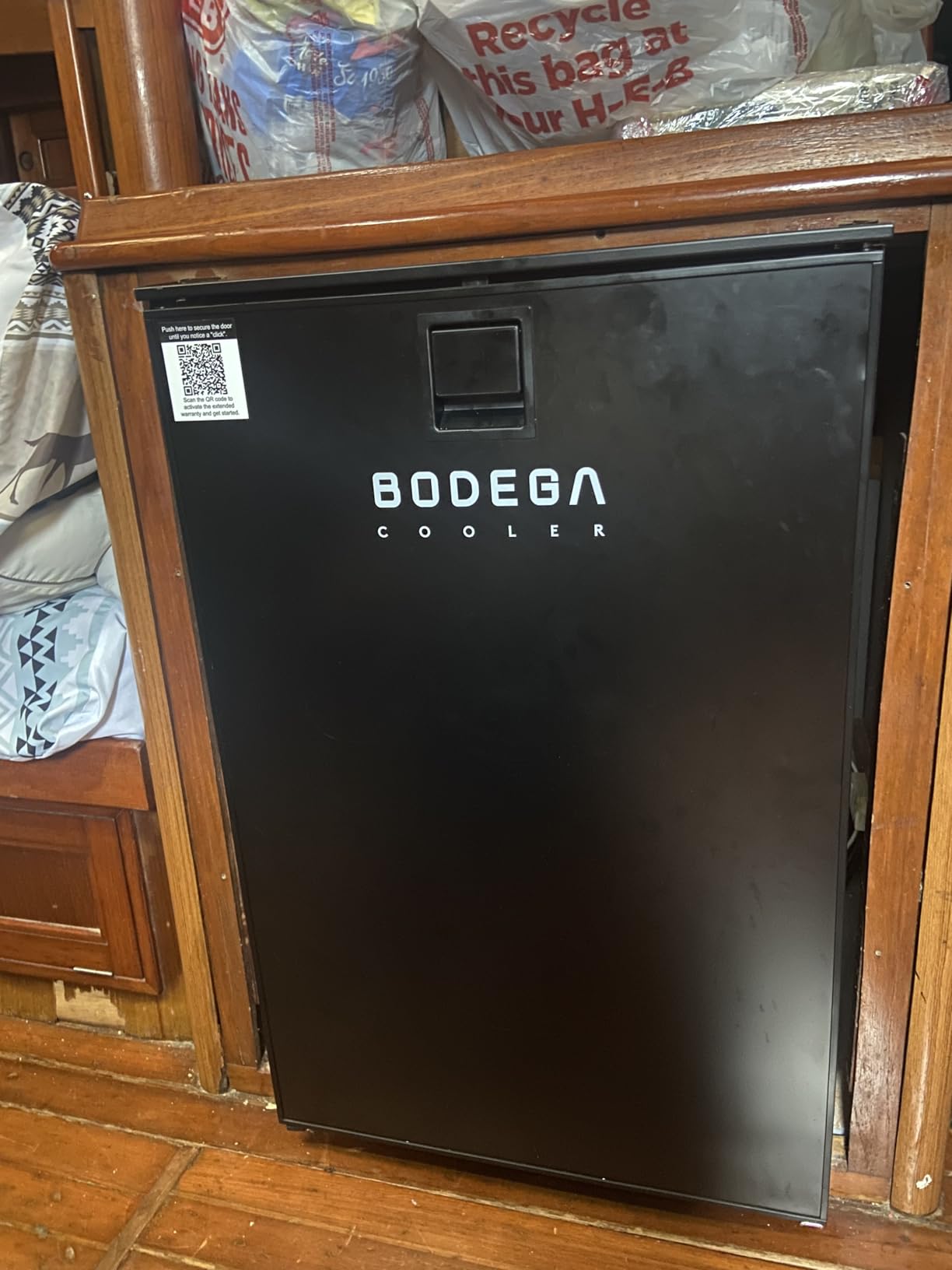 BODEGACOOLER 12 Volt Refrigerator, 116.2Quart RV Refrigerator with Freezer, Dual Modes RV Fridge with LED, (5℉-50℉) Travel Compressor Refrigerator 12/24V DC for Boat, Caravan, Truck, Camping (Black) customer photo 1