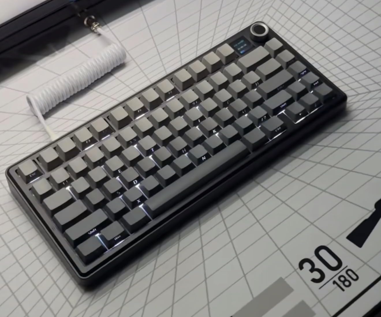 EPOMAKER X Aula F75 MAX Wireless Mechanical Keyboard with TFT Screen and Knob, Gasket Gaming Keyboard in 75% Layout, Hot Swappable, RGB Backlight, for PC/Mac/Linux (Black Gradient) customer photo 2