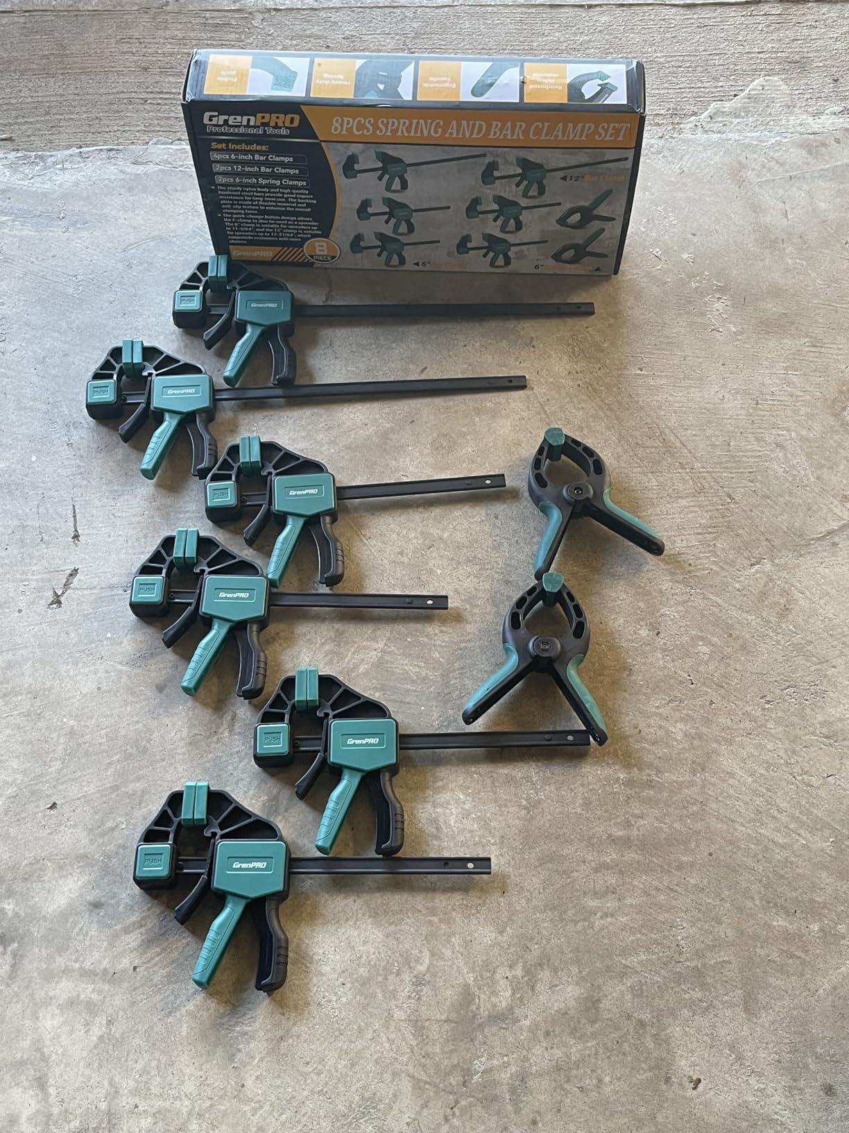 8-Pack Bar Clamps for Woodworking, 12