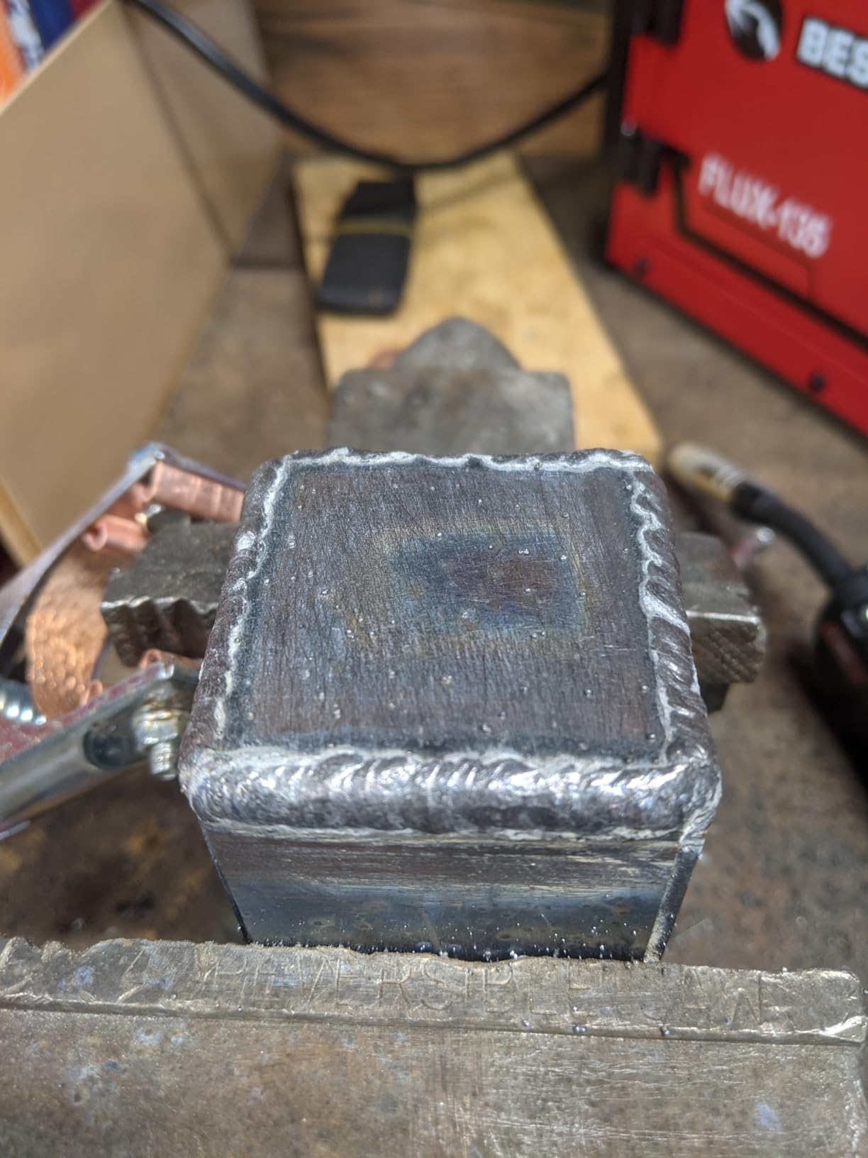 BESTMIG 135A MIG Welder - 3-in-1 Flux Core Welder, MIG/Lift TIG/Stick Welding Machine - Portable IGBT Inverter - 110V with Welder Helmet and Gloves (Red Black, MIG 135A Welder) customer photo 2