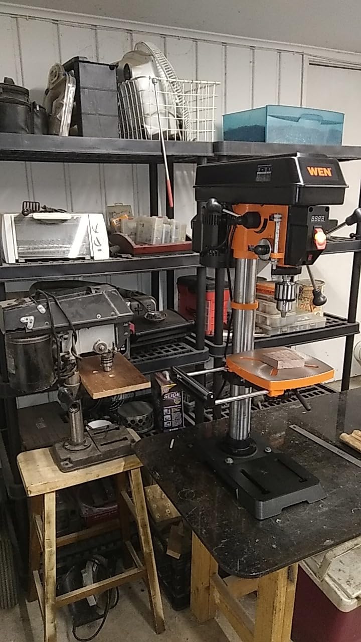 WEN 12-Inch Benchtop Drill Press, 6.2-Amp Variable Speed Motor with Cast Iron Construction, Laser and LED Work Light (DP1263V) customer photo 1