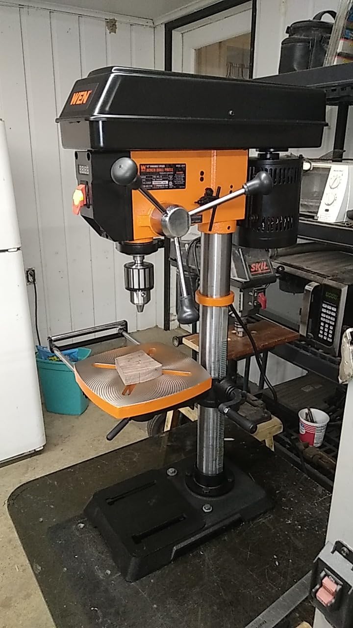 WEN 12-Inch Benchtop Drill Press, 6.2-Amp Variable Speed Motor with Cast Iron Construction, Laser and LED Work Light (DP1263V) customer photo 2