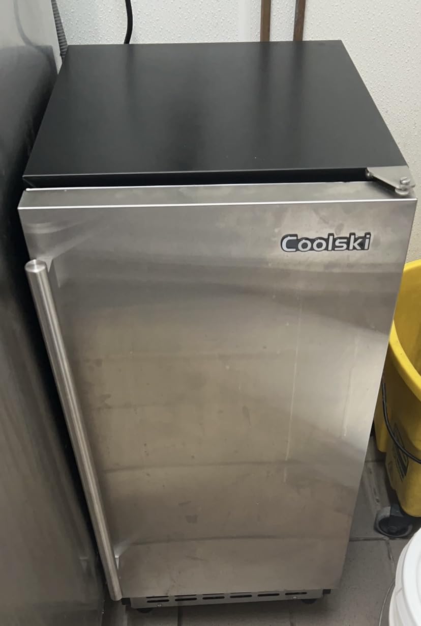 Coolski 130Lbs/Day Under Counter Ice Maker Machine, Stainless Steel Built-in Freestanding Ice Maker with 30LBS Ice Storage customer photo 1