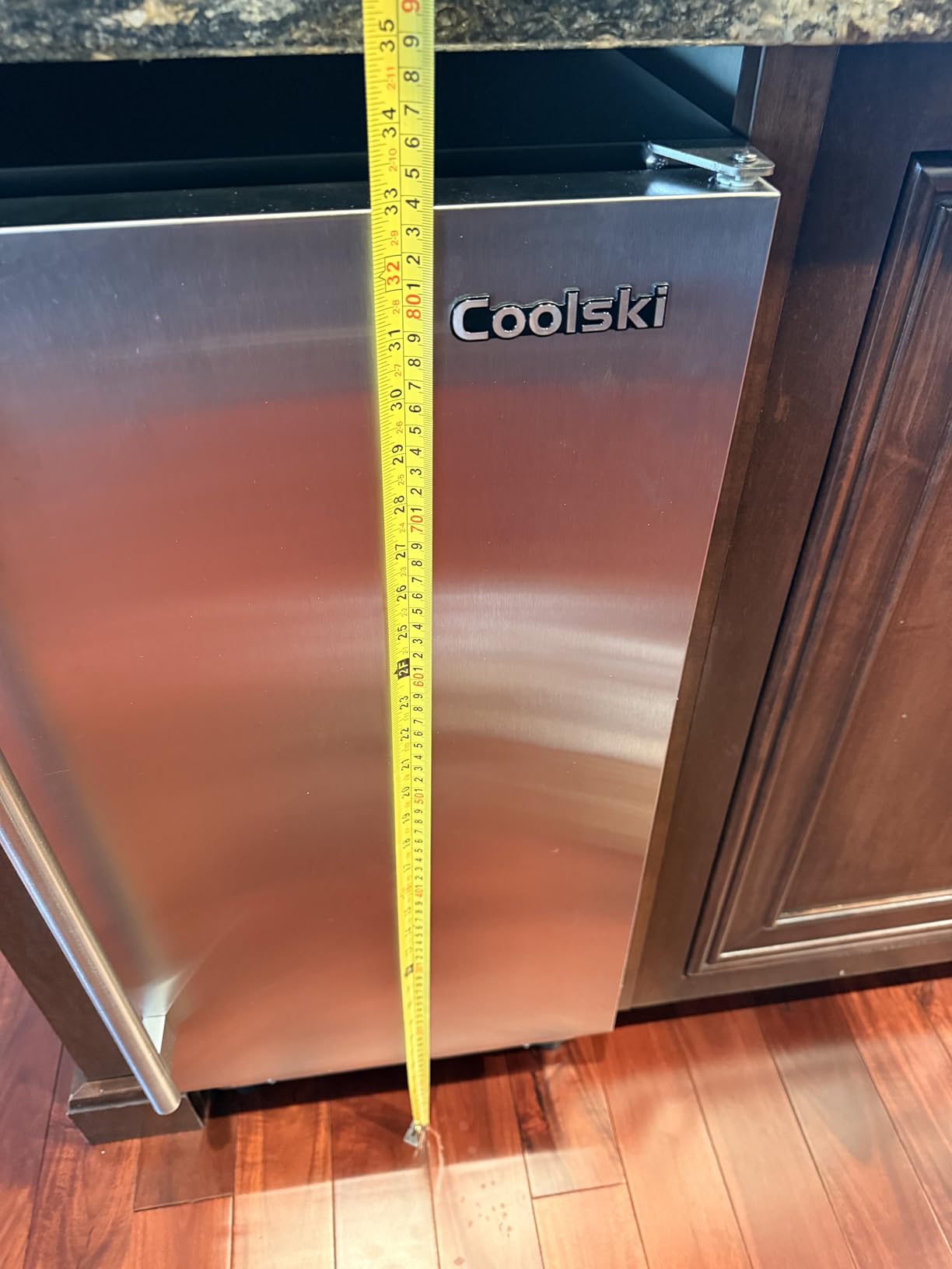 Coolski 130Lbs/Day Under Counter Ice Maker Machine, Stainless Steel Built-in Freestanding Ice Maker with 30LBS Ice Storage customer photo 2