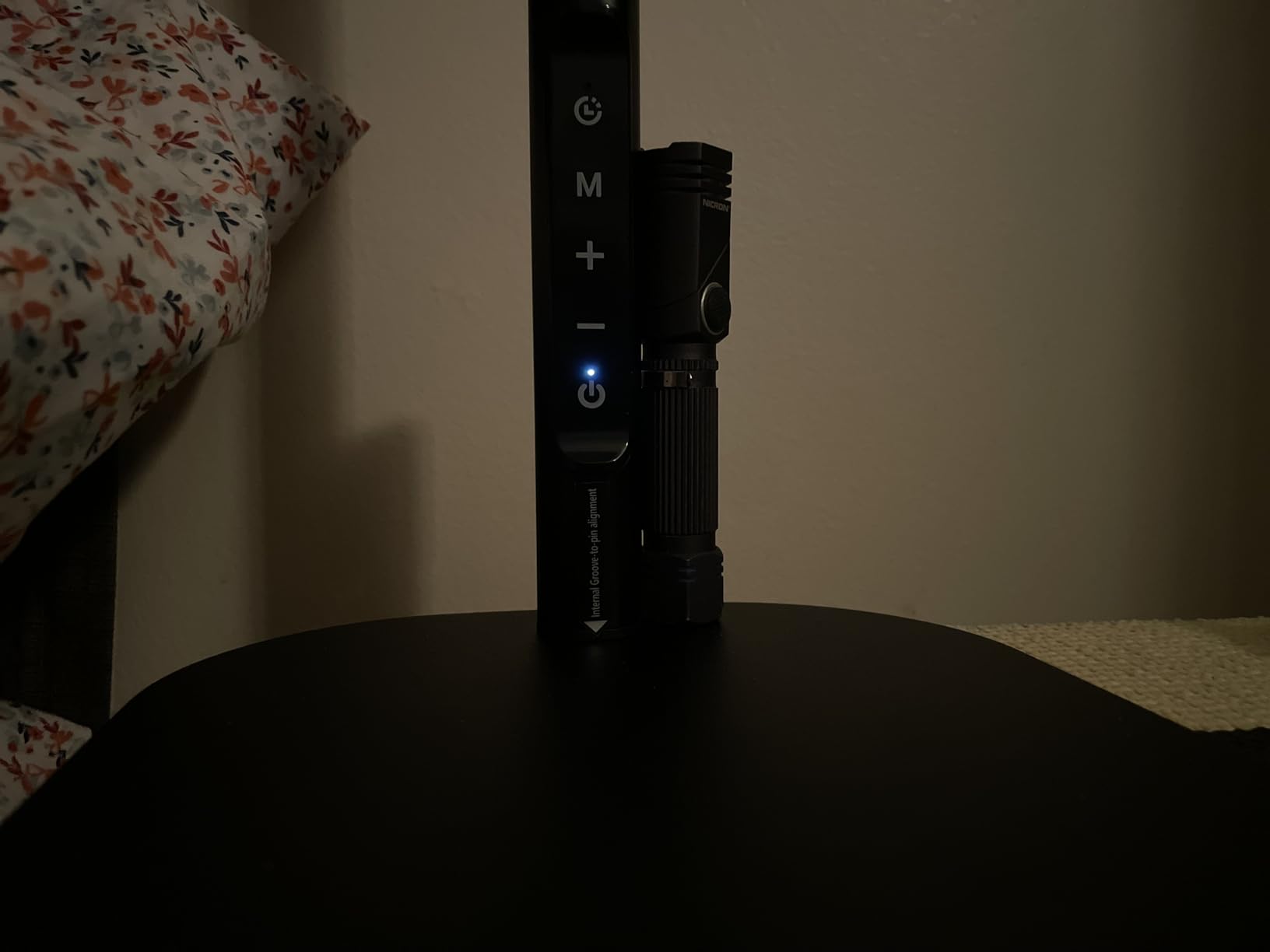 One Beat LED Small Desk Lamp Power Strip 5ft Extension Cord, 3 Outlets, 4 USB Ports (2 USB C), 4 Modes, 5 Level Touch - Home, Office, Bedroom, Bedside, Study Reading Light, Dorm Room Essentials, White customer photo 2