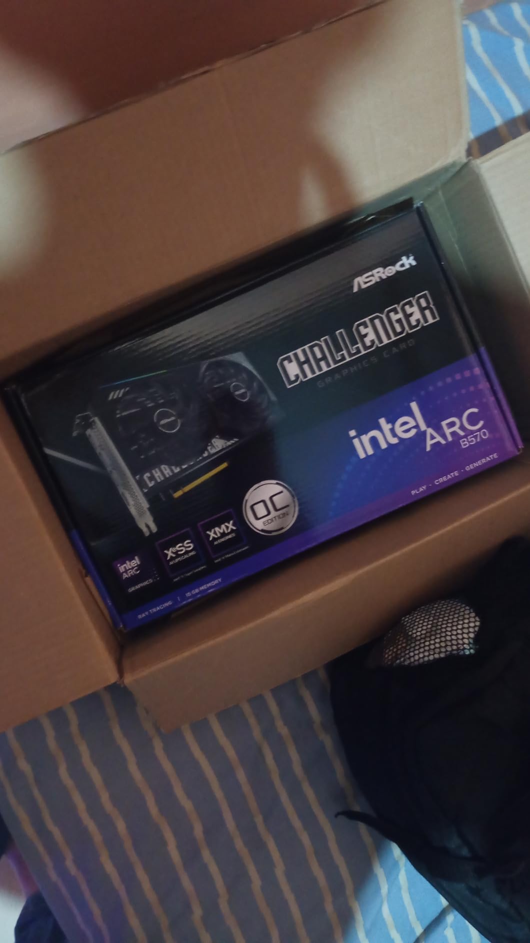 Intel Arc B570 Challenger 10GB OC GDDR6 Graphics Card, 2600 MHz GPU, 19 Gbps Memory, Dual Fan, Metal Backplate customer photo 2