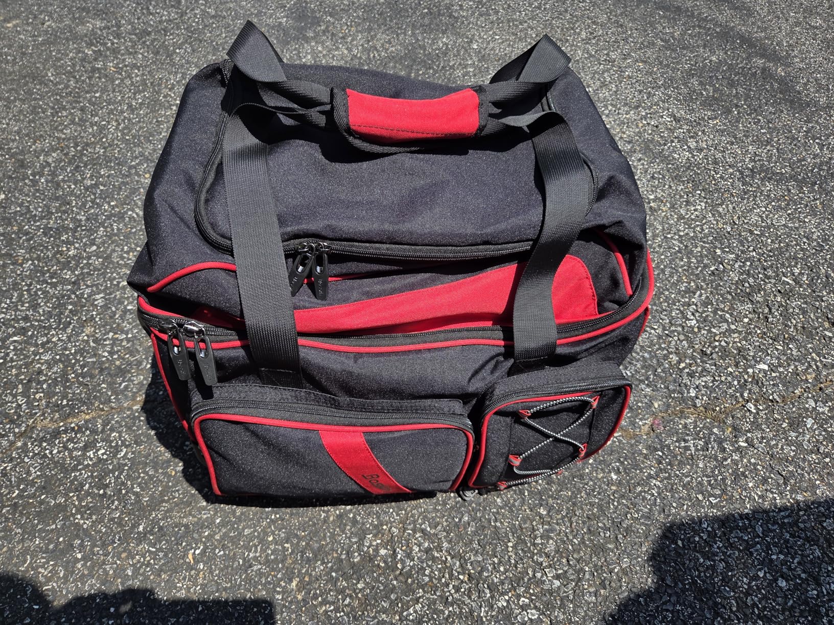 BOSSTIN Rolling DJ Cable Bag with Wheels, DJ Gig Bag Case for Equipment with 15.6