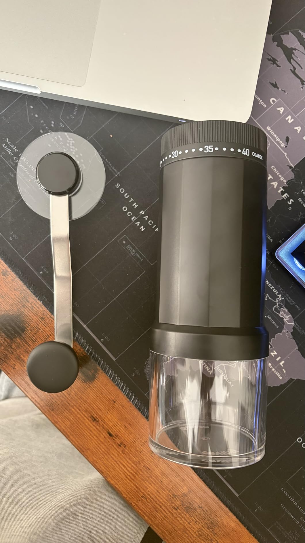 World's First 60g Large Capacity Manual Coffee Grinder, Portable Hand Coffee Bean Mill with 40 Adjustable Settings, Stainless steel Burr Grinder for Espresso, Pour Over, Camping, Travel, Gift, etc customer photo 2