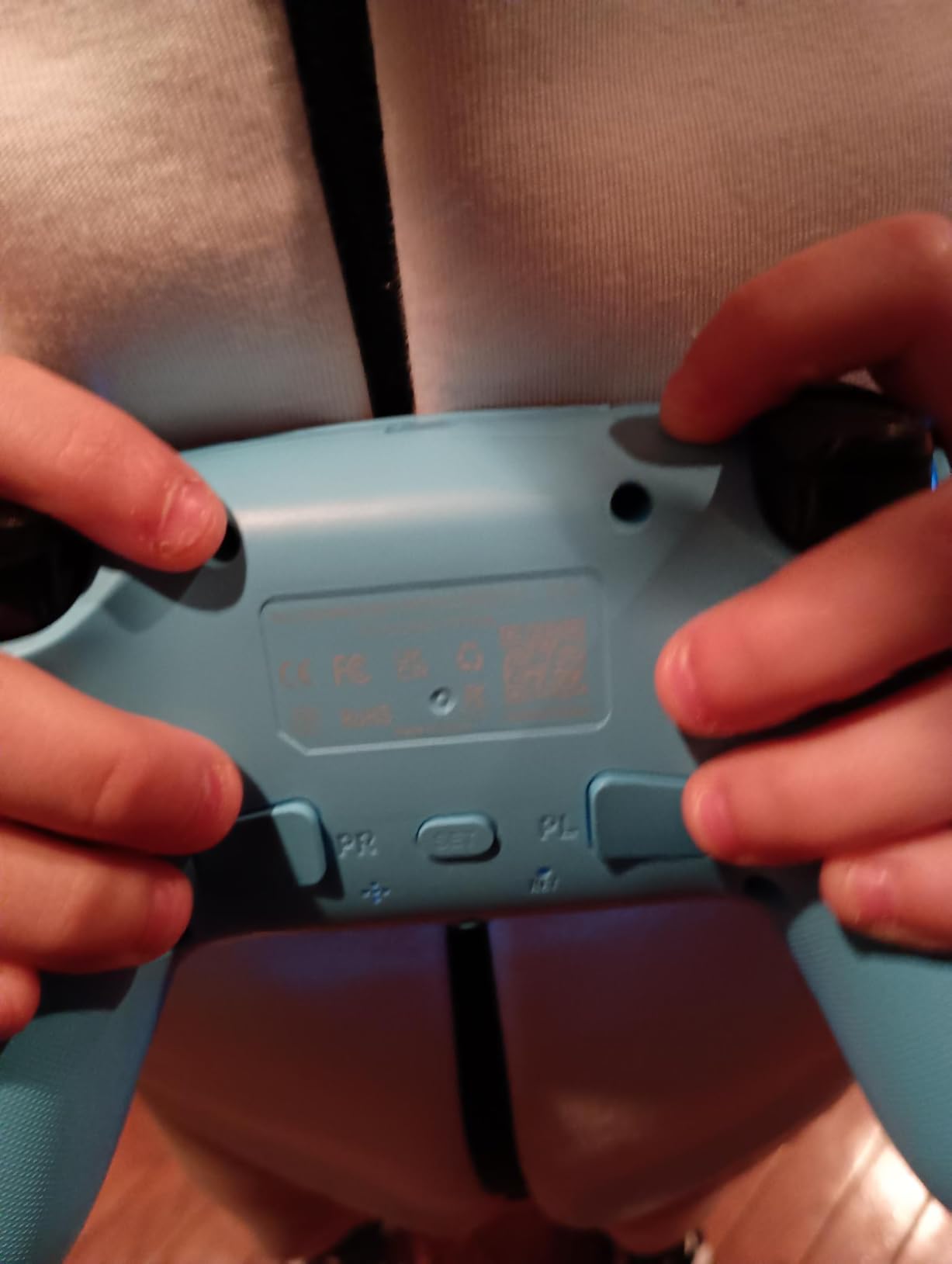 Dinosoo RGB Wireless Controller for PS5/PlayStation 5 PC, Bluetooth Controller with Turbo, Macro, Dynamic Vibration, 6-Axis Motion Control, 3.5mm Audio Jack, 1000mAh Battery, Speaker - Blue customer photo 2