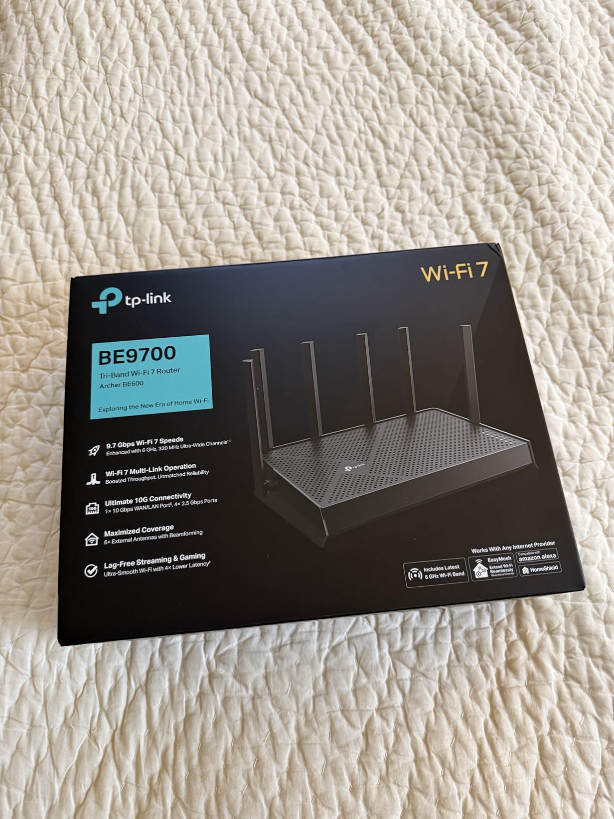 TP-Link BE6500 Dual-Band WiFi 7 Router (BE400) - Dual 2.5Gbps Ports, USB 3.0, Covers up to 2,400 sq. ft., 90 Devices, Quad-Core CPU, HomeShield, Private IoT, Free Expert Support customer photo 1