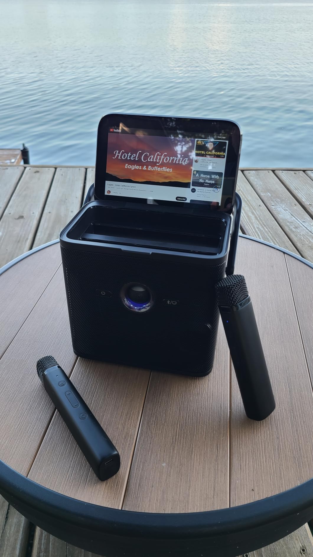 Ikarao Karaoke Machine for Adults Kids, with Lyrics Display Screen, WiFi Connect to YouTube & Karaoke App, 2 EQ Autotune Wireless Microphones Portable Karaokes PA System for Home Family Party Camping customer photo 1