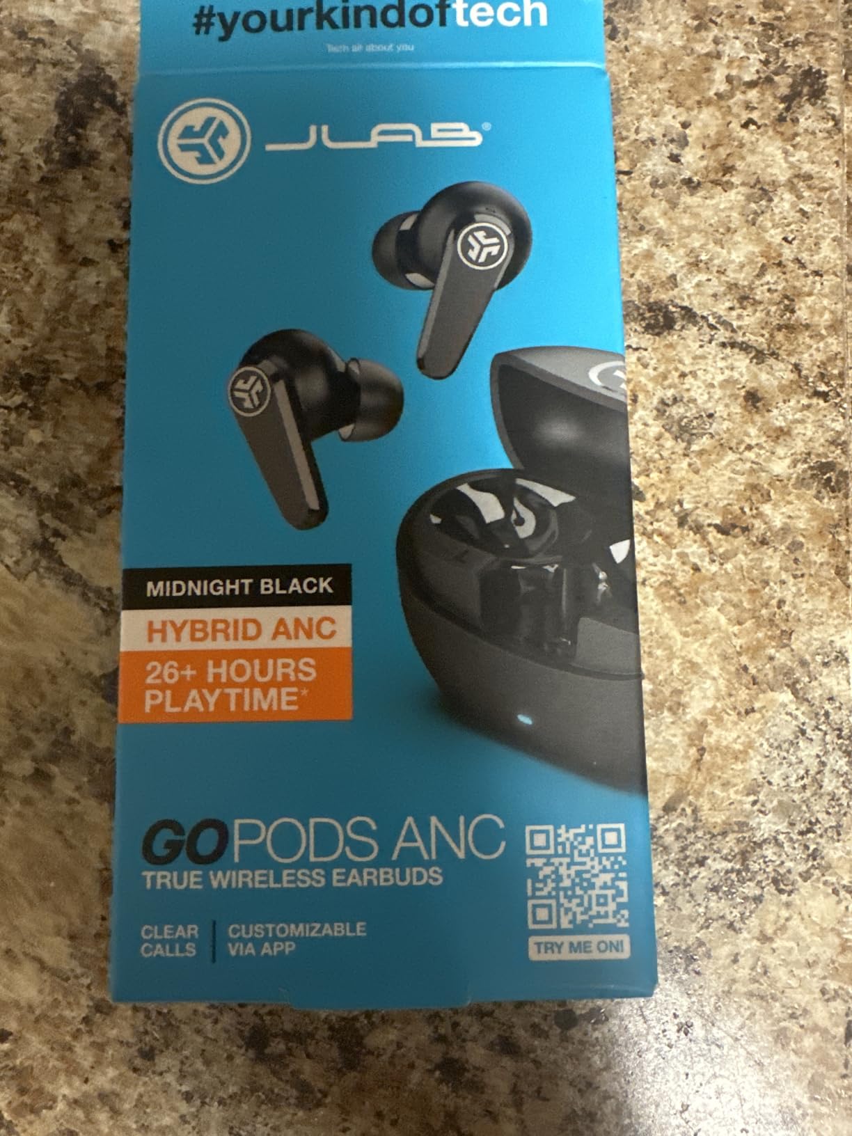 JLab Go Pods ANC True Wireless Bluetooth Earbuds & Charging Case, Hybrid Active Noise canceling + Be Aware for Safe Listening, 26+ Hours Total Playtime, Clear Calls, Custom Sound via App, Black customer photo 2