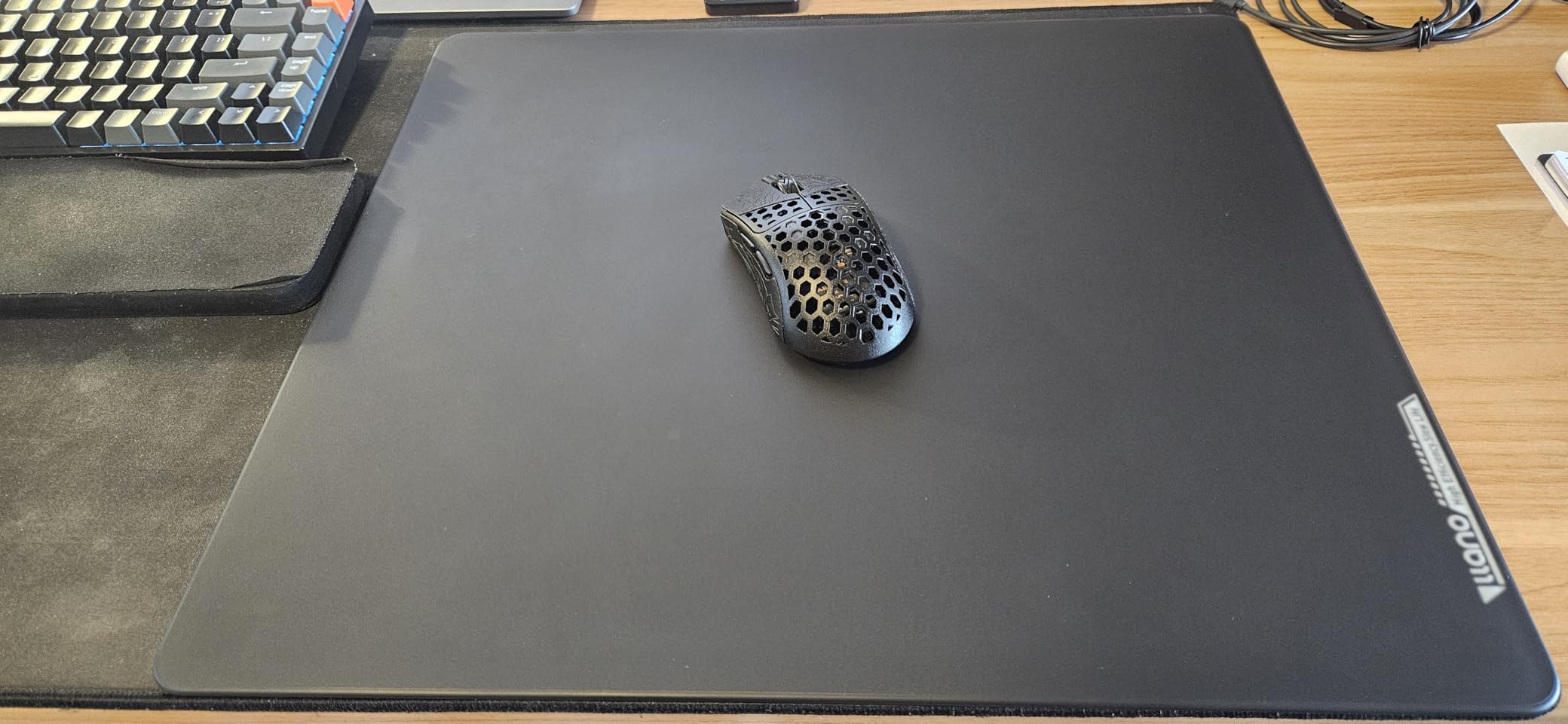 llano MP001 Tempered Glass Gaming Mousepad for FPS Gamers Esport, 17.7