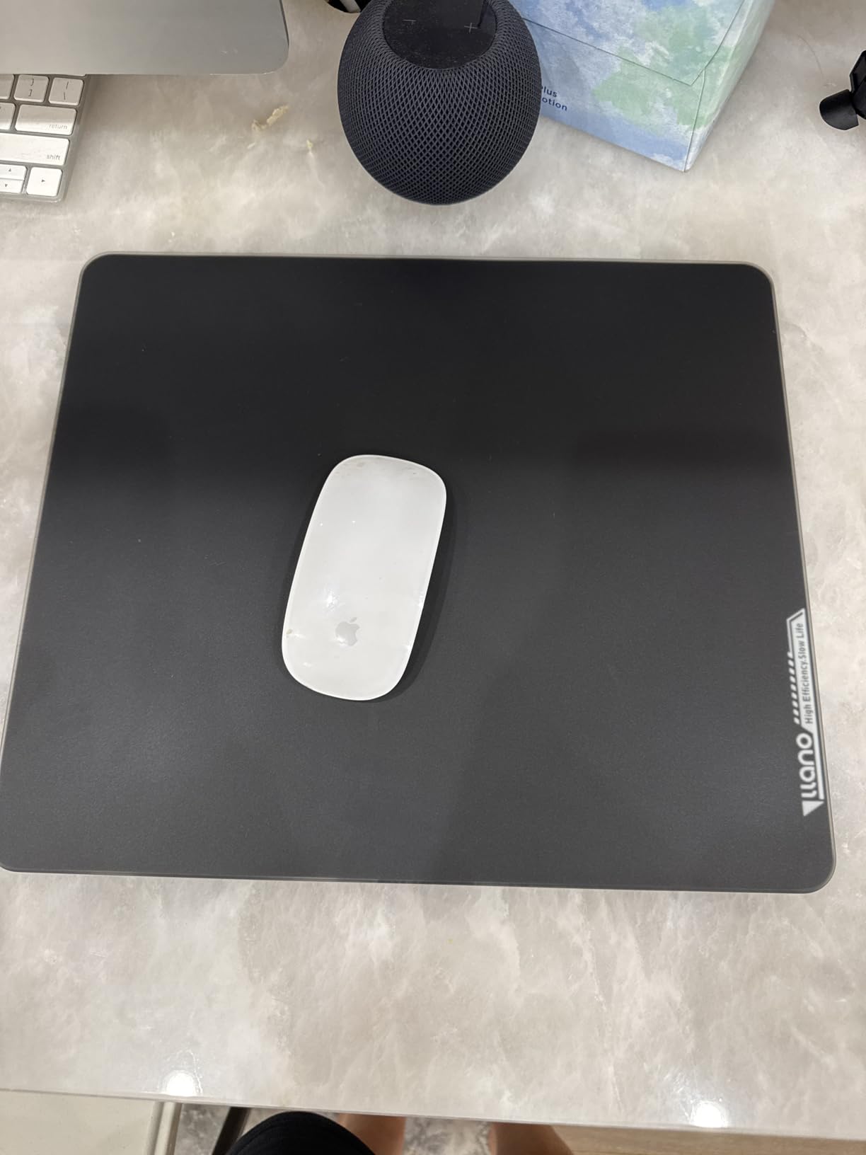 llano MP001 Tempered Glass Gaming Mousepad for FPS Gamers Esport, 17.7