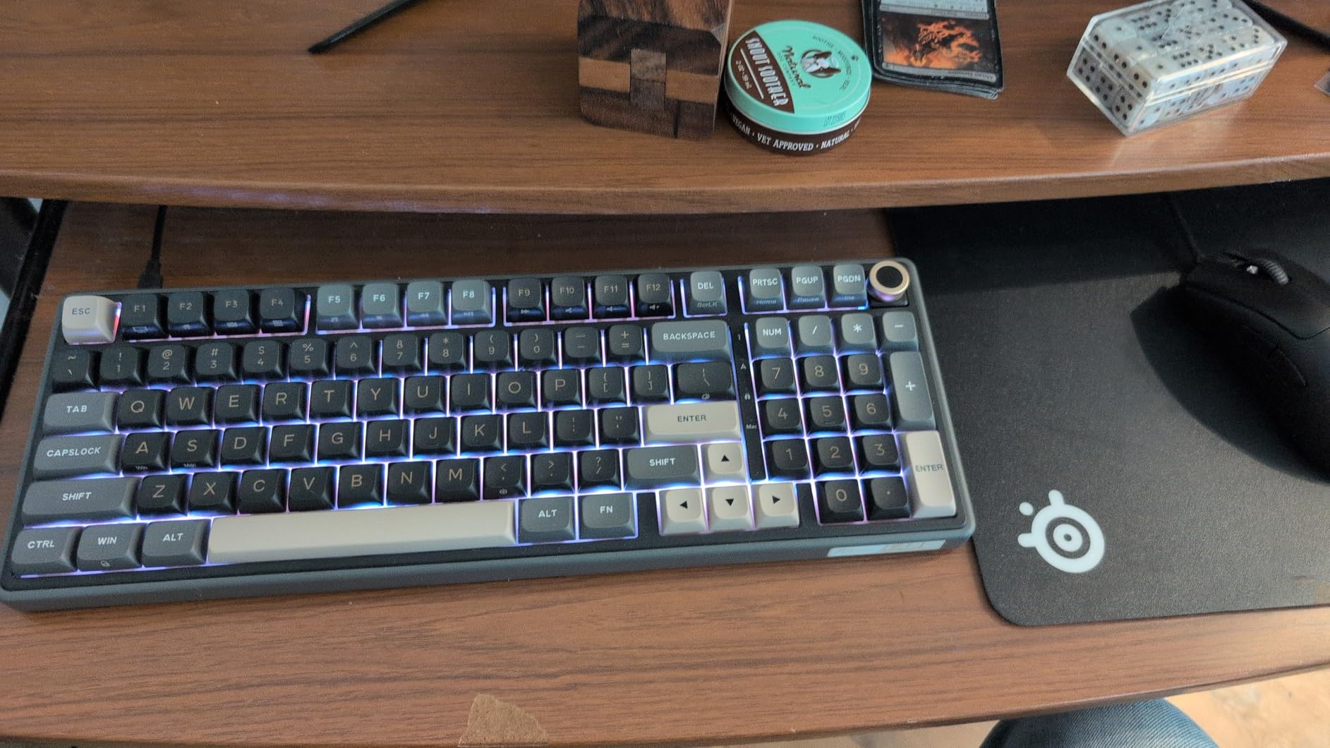 RK ROYAL KLUDGE R98 Pro Wired Mechanical Keyboard, 96% Creamy Gaming Keyboard RGB Backlit with Number Pad and Volume Knob, Gasket Mount, MDA Profile PBT Keycaps, Hot Swappable Pre-lubed Linear Switch customer photo 2