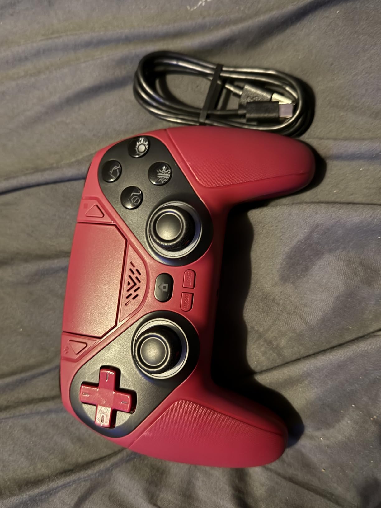 Nonbliep LED for PS5 Controller, for PS5 Slim/Pro/PC, Wireless Controller with 9 Colors RGB Light/Dual Vibration/Turbo/3.5mm Audio Jack/Speaker/Programmable for Playstation 5 Controller customer photo 1