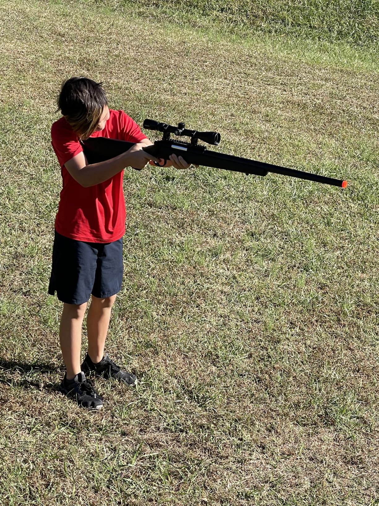 Aluminum-Steel M61 Airsoft Sniper Rifle with Adjustable Magnified Aluminum Scope - Bolt Action Powerful Spring Airsoft Gun for Extreme Power & Accurate Sniping with 0.20g 6mm BBS Ammo customer photo 1