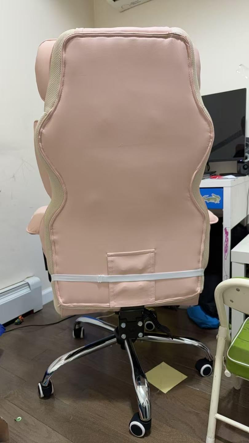 GTPLAYER Big and Tall Gaming Chair 400lbs Heavy Duty Office Chair with Foot Rest & Ergonomic Pocket Spring Lumbar Support, High Back 3D Saddle Shaped Cushion for Back Pain Relief, Matte-Black customer photo 1